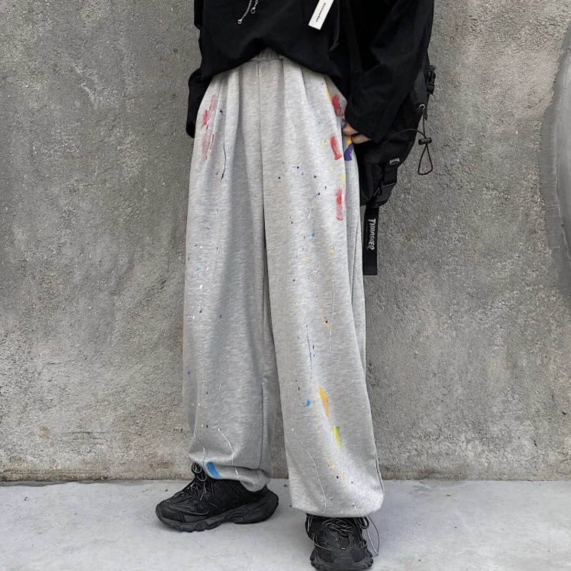 

Autumn Graffiti Straight Pants Men's Fashion Retro Casual Pants Men Streetwear Loose Hip-hop Trousers Mens Joggers Track Pants