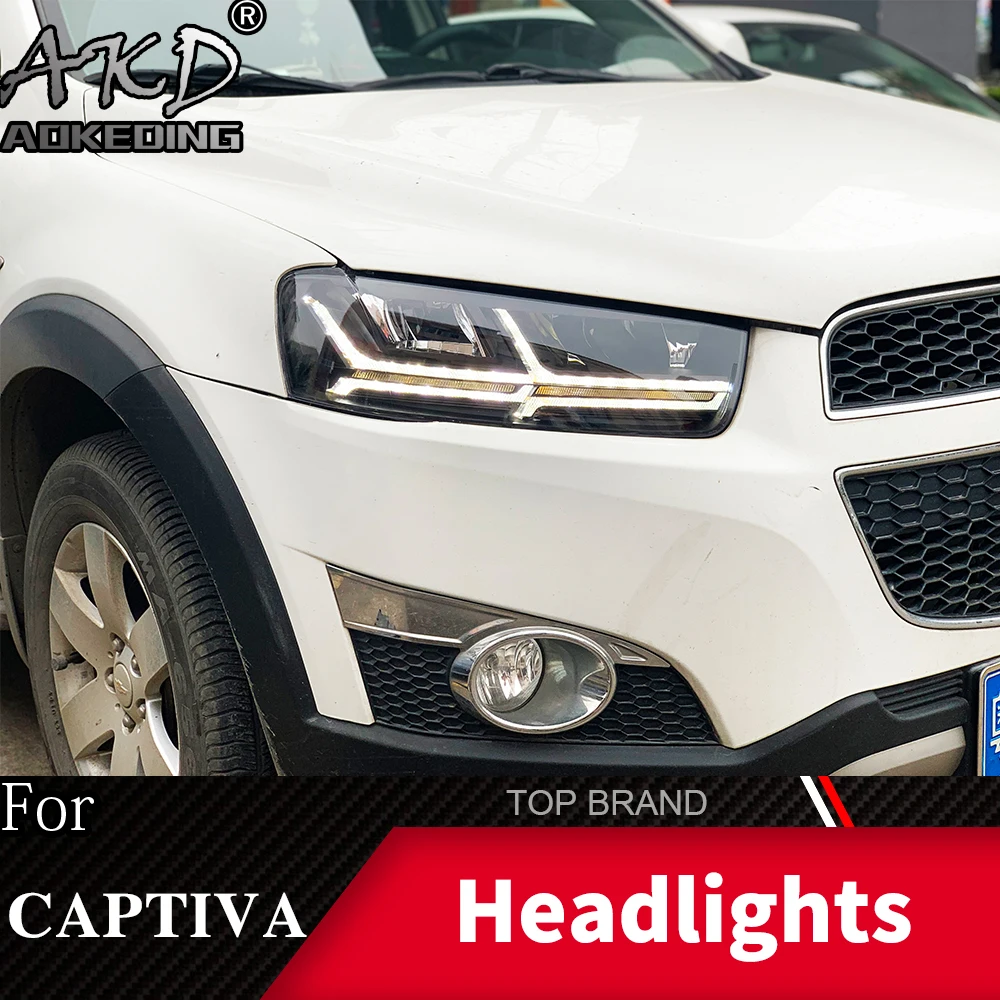 #^Special Price Car Styling H7 Head Lamp case for Chevrolet Captiva Headlights 2011-2018 LED Headlight DRL Lens Double Beam All LED