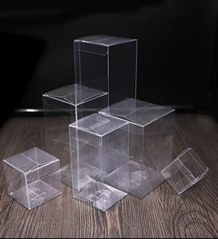 7 размеров, коробка для рождественской вечеринки из ПВХ, прямоугольная прозрачная подарочная упаковка, коробки для косметики, коробка для хранения, прозрачная пластиковая коробка, 50 шт
