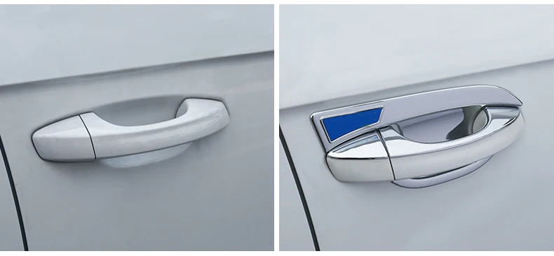 Lsrtw2017 for Volkswagen Vw T-roc Car Door Bowl Panel Trims Chrome Decorative Interior Accessories