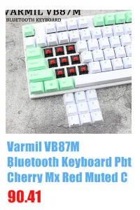 Varmil VB87M Bluetooth клавиатура Pbt Cherry Mx Красный приглушенный цветной краситель Суб Печать Keycps Беспроводная механическая клавиатура для ПК