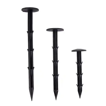 

50 Pcs Plastic Garden Stakes Anchors Plastic Landscape Anchoring Spikes For Keeping Garden Netting Down