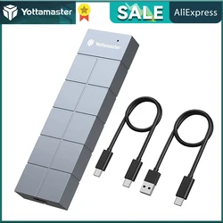 Yottamaster HC3 M2 SATA SSD Case 2TB Aluminum Externo SSD Type C B Key B&M Key USB 3.1 M2 NGFF SSD Enclosure SATA 3 External SSD
