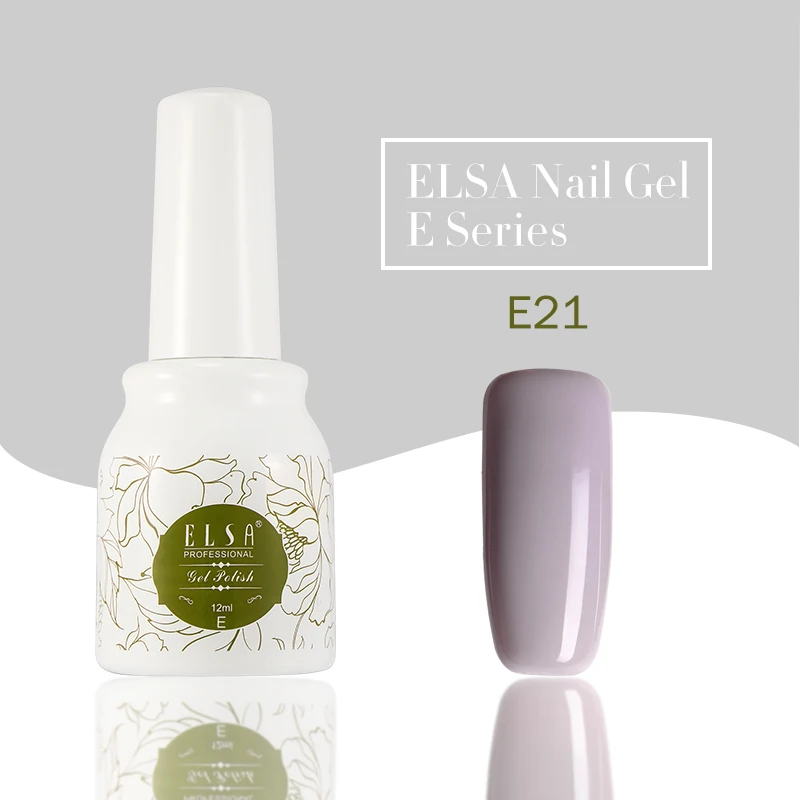 E21 Elsa, 12 мл, Гель-лак для ногтей, для маникюра, Полупостоянный, Vernis, Серия E, УФ светодиодный, Гель-лак для ногтей, впитывается - Цвет: E21