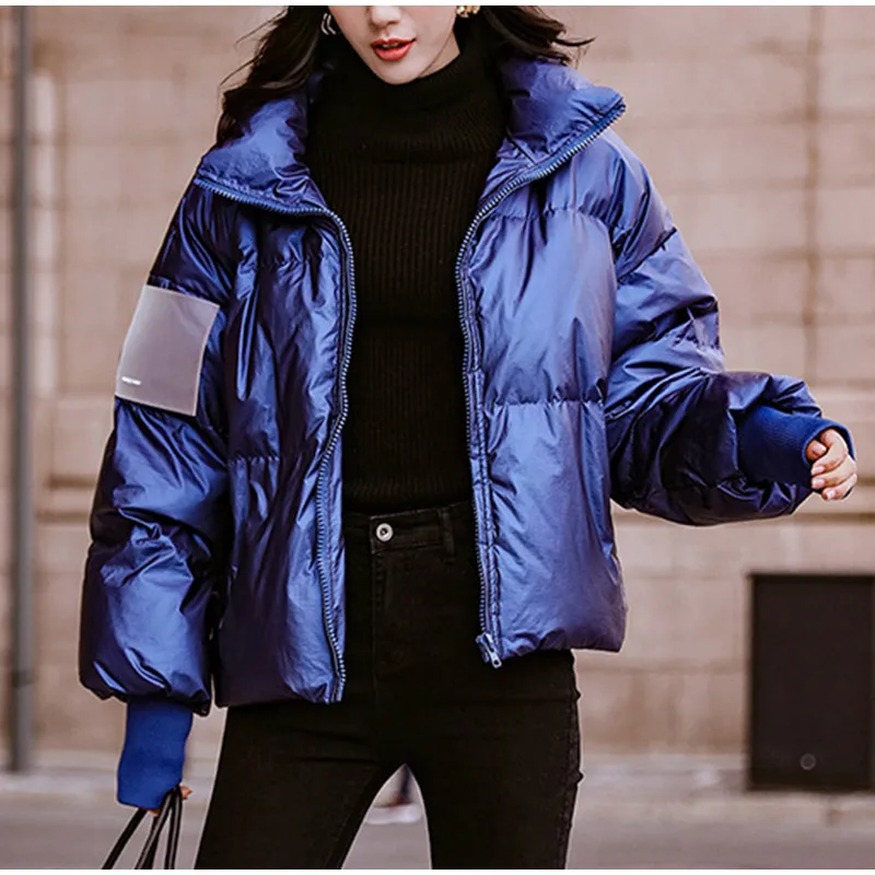 Яркая Водонепроницаемая Женская Куртка парка зима ветрозащитная теплая Женская куртка стеганая парка модное повседневное женское пальто
