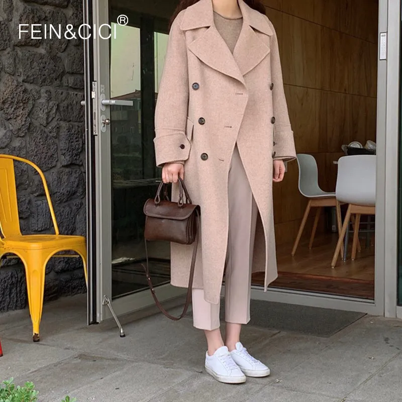 100% wollen jas warm winter beige maxi lange outfit Wol Blends jas hoge kwaliteit oversized 100% wollen jas warm winter beige maxi lange outfit Wol Blends jas hoge kwaliteit oversized