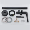 Matte Black Floor Standing Faucet Bathroom Bathtub Shower Faucet Hot Cold Water Rotary Switch Mixer Tap Bath Shower Mixers 6