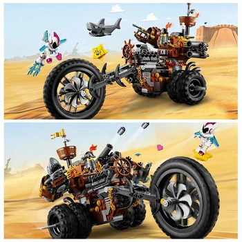 

852pcs Metal Beard's Heavy Metal Motor Trike Compatible Lepining Movies 2 Series 70834 Building Blocks Bricks Set Toys 45011