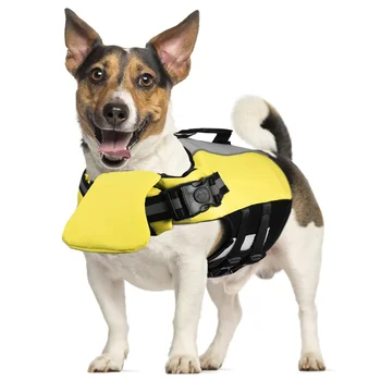 

POPETPOP Pet Life Saving Devices Waterproof Pet Life Preserver Vest Buoy Jacket for Puppy Dog Size S (Yellow)