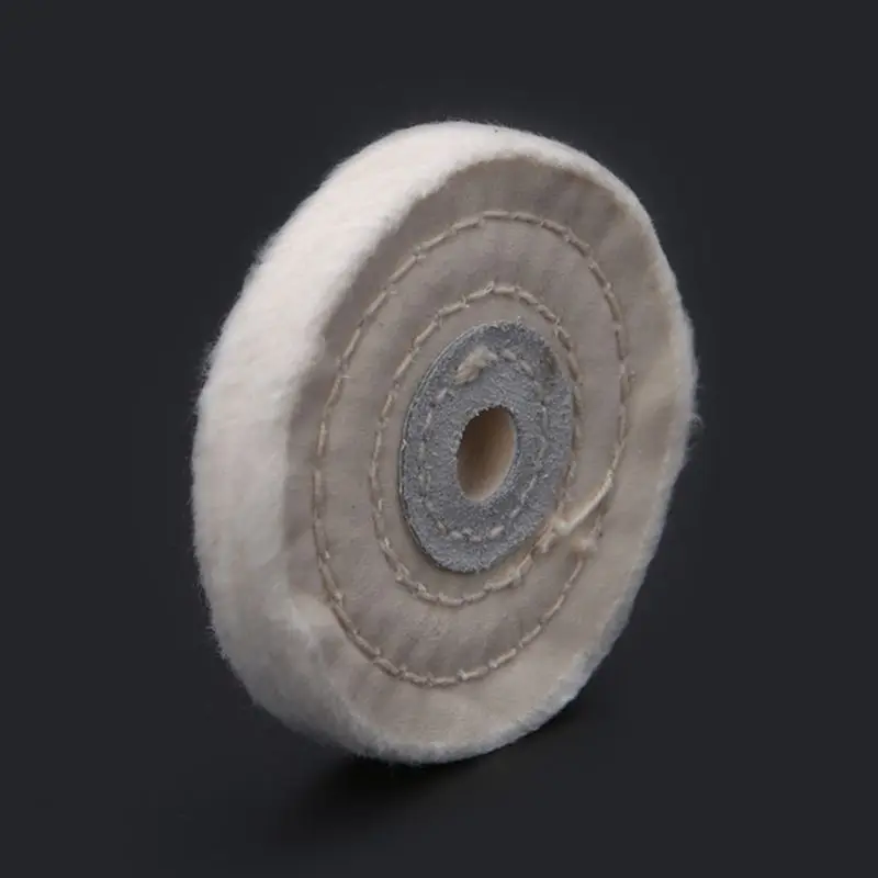 Abrasive Buffing Wheel White Cotton Lint Cloth Gold Jewelry Mirror Polishing Aid 831F