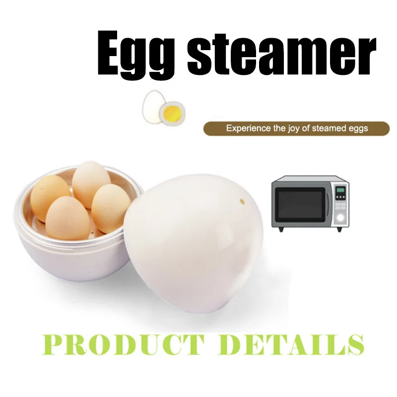 Microwave Egg Cooker for 4 Eggs Easy to Use Adjustable Egg Cooker JS23