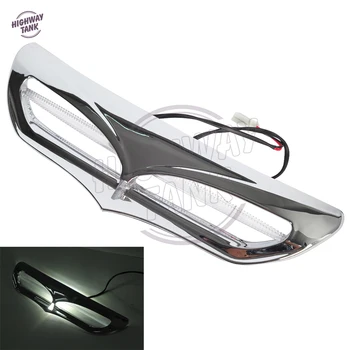 

Chrome Motorcycle LED Lighted Fairing Intake Trim Vent Accent Case for Harley Touring Electra Street Glide 2014-2017