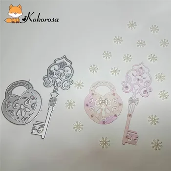 

Kokorosa Cutting Dies Metal Dies Key and Lock Die Scrapbooking Album Card Making Embossing Stencil Diecuts Decoration