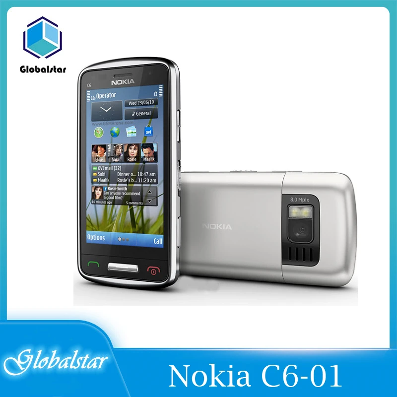 Nokia C6-01 Refurbished-origina Unlocked  3.2inch cell mobile phone GSM 3G WIFI GPS 8MP 1GB internal memory Free shipping iphone 7 refurbished