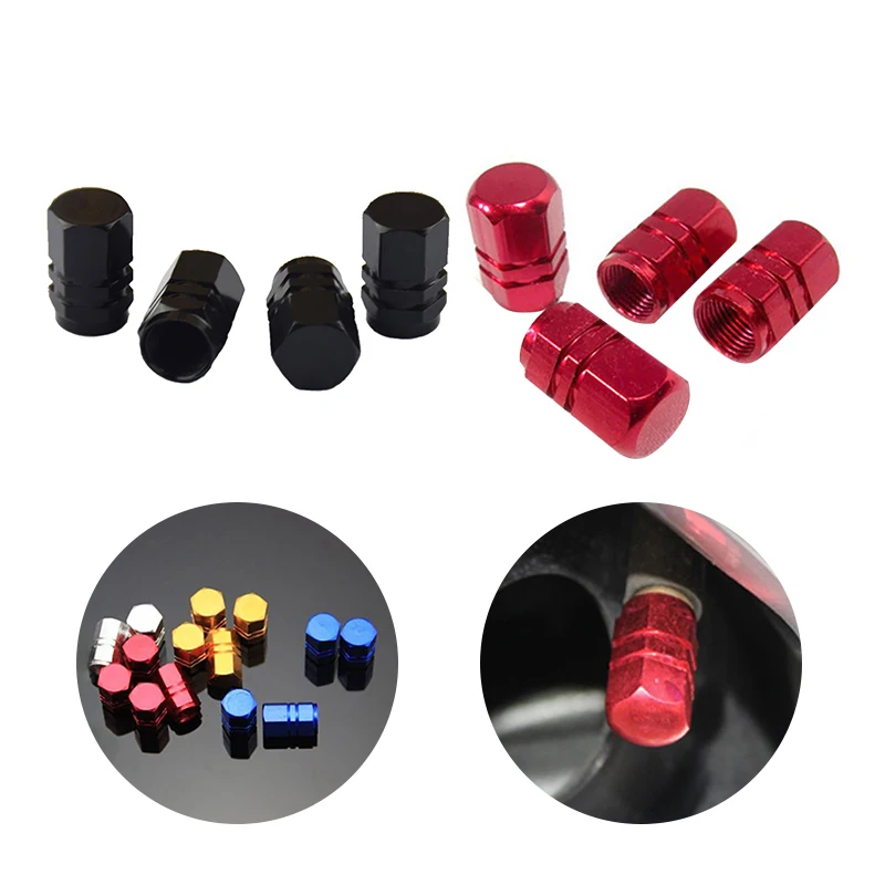 Wheel Caps Theftproof Aluminum Car Wheel Tires Valves Tyre Stem Air Valve Caps Airtight Cove Levert Center Hub Cap 4Pcs tire valve caps wheel hub covers wheel hub caps