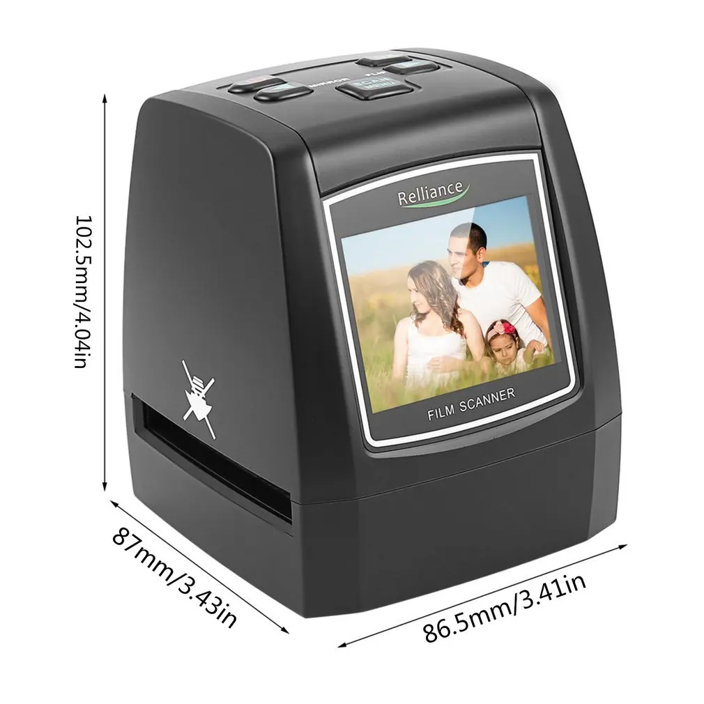 

All-In-1 Film Scanner Slide Scanner Automatic B&W Slides Negatives CMOS Sensor Speed-Load Adapters Super 8 Films Scanner