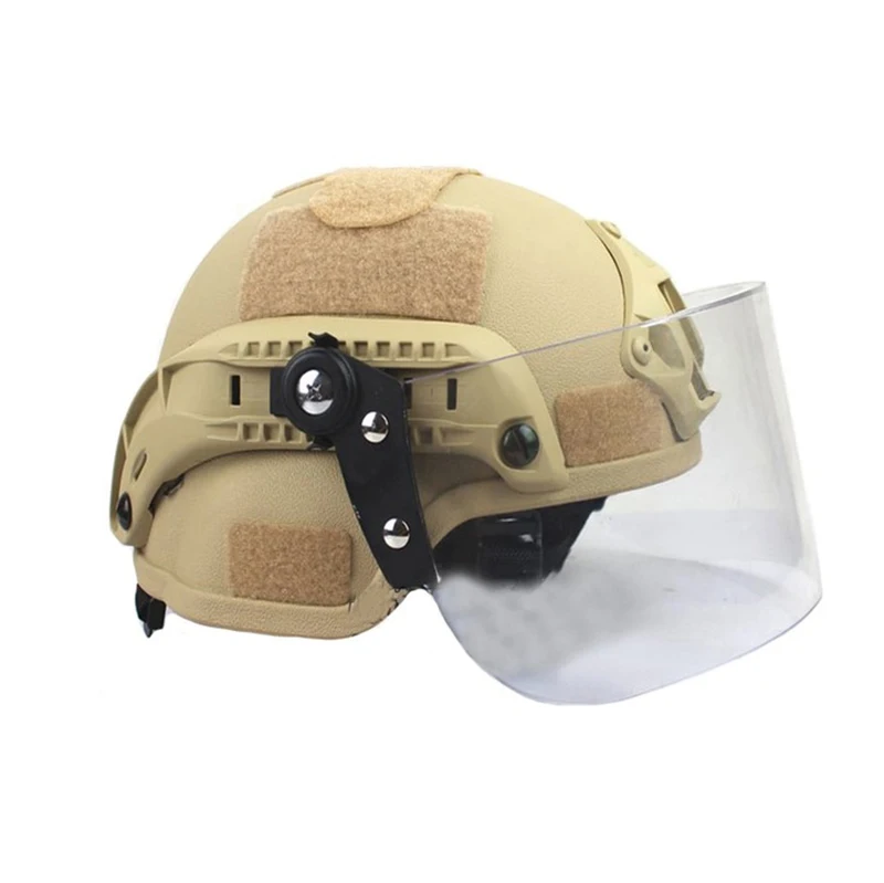 Casque tactique avec lunettes de protection pour combat airsoft