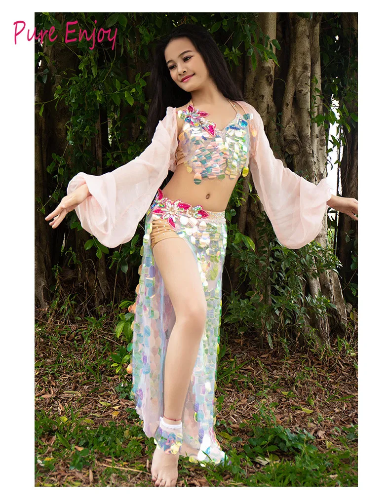 Детский спектакль Belly Dance Service комплект с блестками Конкурс восточных танцев Танцевальный костюм