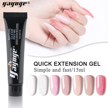 

Yayoge New Poly Extension Gel Nail Art 15g UV Gel 14 Colors Poly Gel Nail Acrylic Poly Gel For Extension All for Manicure