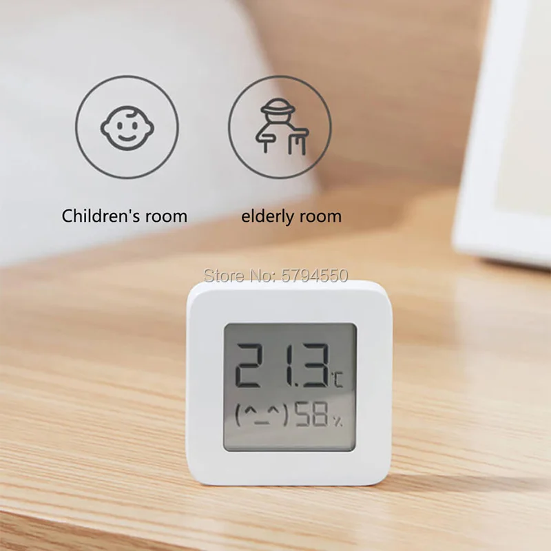 Xiaomi Mijia Bluetooth Thermometer Hygrometer 2 Wireless Sensor Smart Digital LCD Electric Thermo-Hygrometer 2 Work with Mi Home