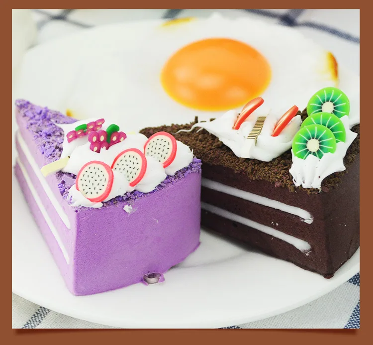1 шт. милый ПУ стикер на холодильник искусственные фруктовые торты десерт поддельные Еда Декор фотография моделирование Торт Модель чайный