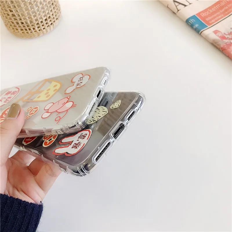 Мультфильм китайский год крыса Прозрачный чехол для телефона для iPhone 11 Pro MAX 7 8 6 6S Plus X XS Max Xr Мягкий ТПУ силиконовый чехол