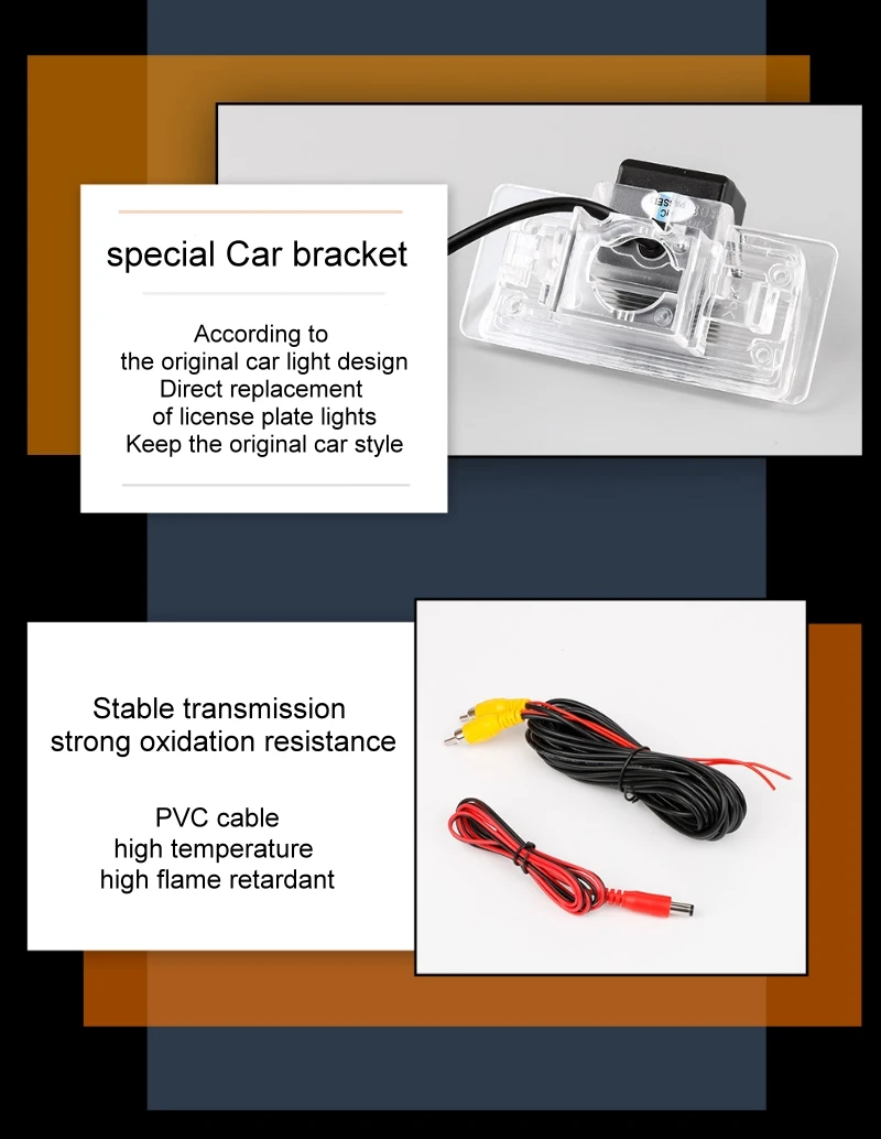 5 car rear view camera trasera Auto reverse backup parking Night Vision Waterproof HD