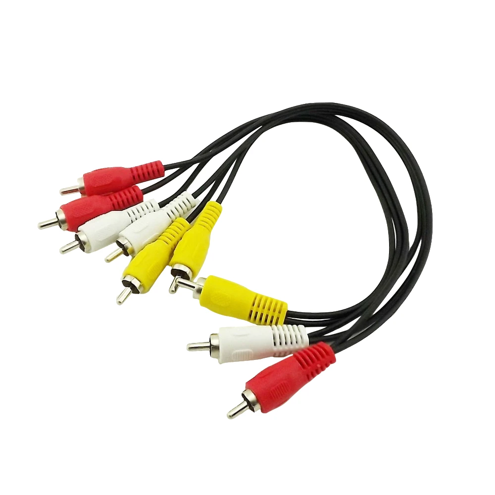 5 шт. композитный Удлинительный соединитель типа Папа-папа 3RCA 6RCA 1 фута/30 см |