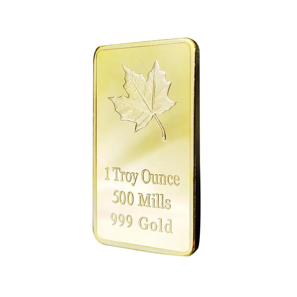 2021 Commemorative Coin Maple Leaf Canadian Gold Coins Rectangular For Collection Decoration Souvenir Gift | Дом и сад