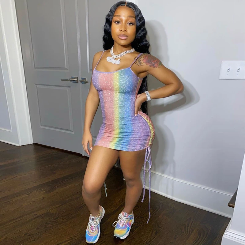 bodycon rainbow dress