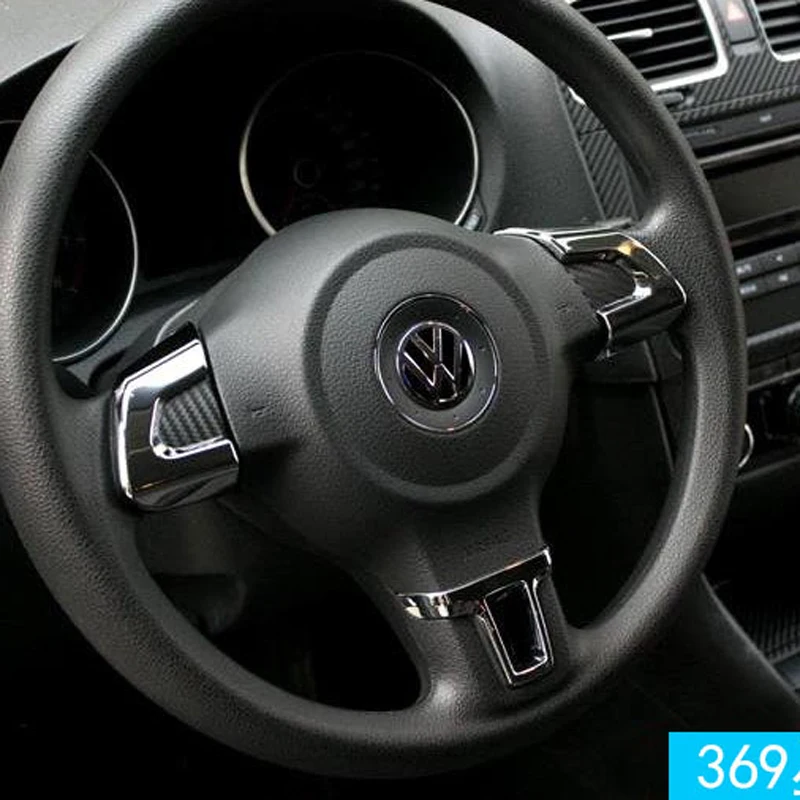 3/6/9 часов рулевого отделкой блёстками ABS Хромированная Наклейка для Volkswagen VW New Sagitar Polo Bora GOLF 6 JETTA Santana запчасти