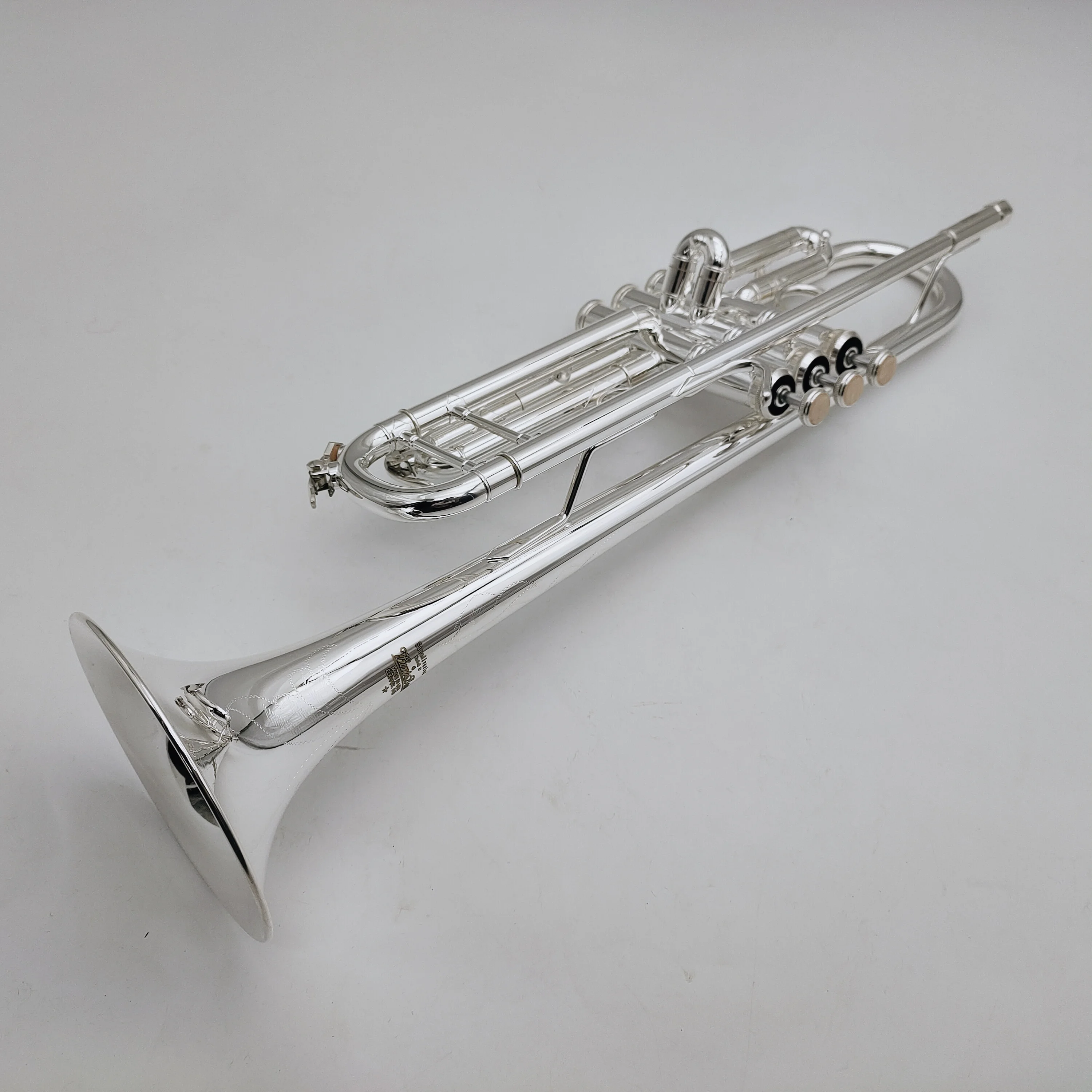 New 180S -37 Bb Flat Small Trumpet Silver Plated Musical Instruments High Quality with Mouthpiece