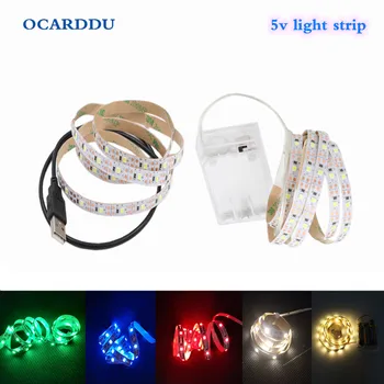 

Batterij 5V Usb Led Strip 2835 Dc Led Licht Flexibele 50 Cm 1M 2M 3M 5M Wit Warm Voor Tv Achtergrond Verlichting Nachtlam