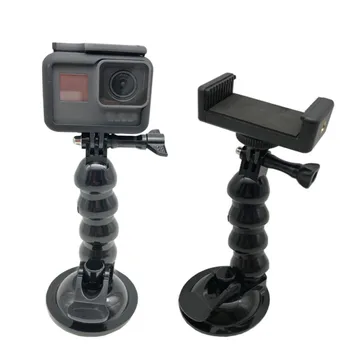 

Adjustable Suction Cup Car Mount for GoPro Hero 7 6 5 4 3+ All Xiaomi Yi Go Pro Cameras Holder with Safety Tether