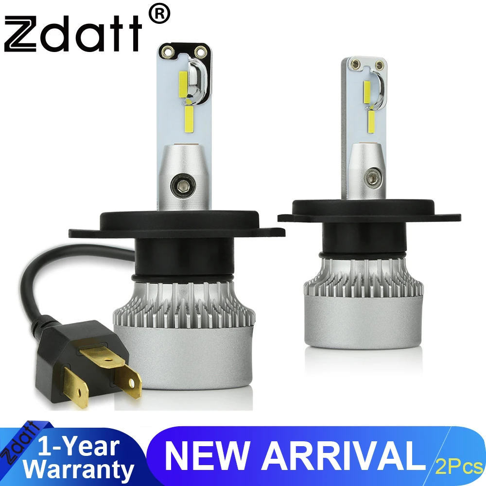 

Zdatt H4 LED Lamp H7 LED Car light H11 9005 9006 H1 Headlights fit for e60 a4 b8 12000LM 100W 6000K 12V 24V Auto Lamp Fog lights
