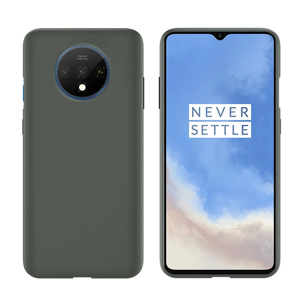 For Oneplus 7T Case Silicone Soft Ultra Thin Shockproof Full Protective Cover For Oneplus 6 6T 7 7T Pro Protector Case - Цвет: Армейский зеленый