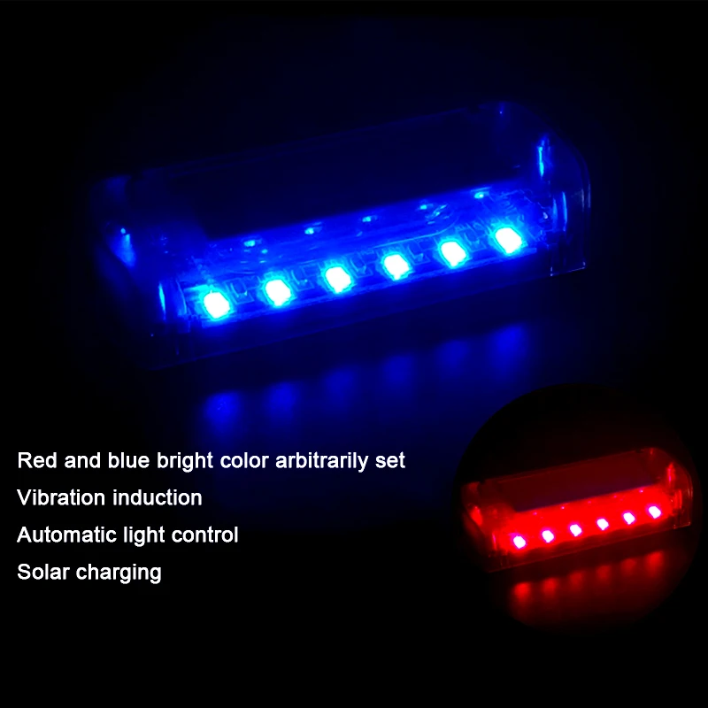 自動盗難防止 偽のシミュレートされたソーラー振動 青または赤のled フラッシュライト 車のアラーム セキュリティ Advance Aliexpress 自動車 バイク