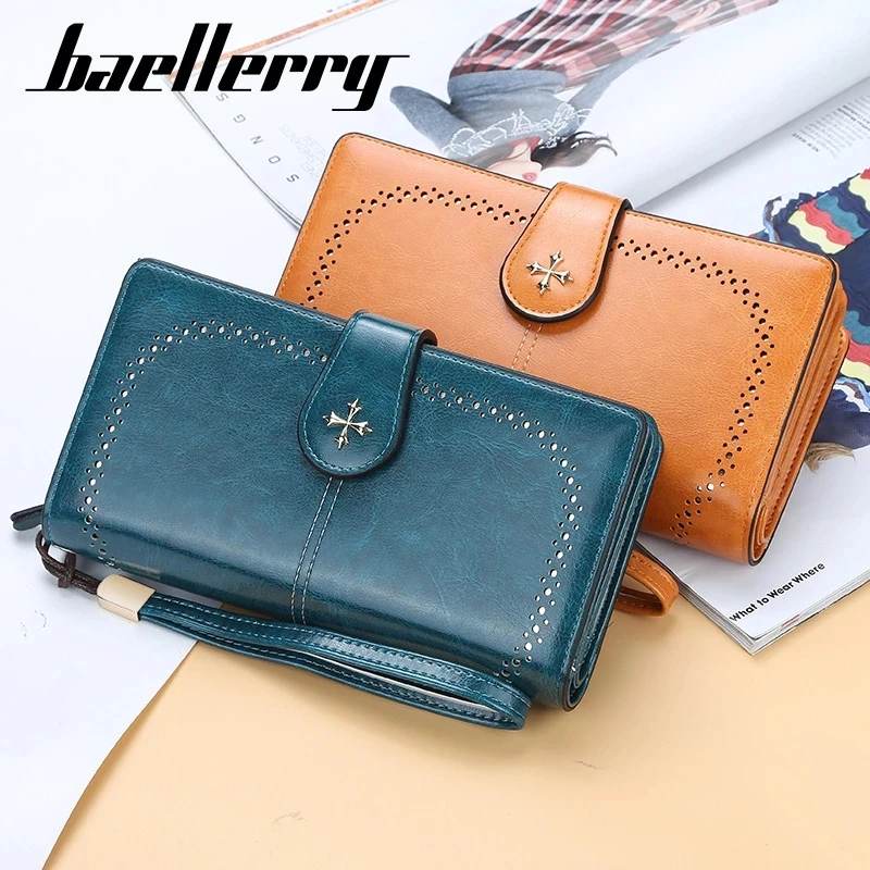Hot Custom Name Women Wallets Name Engraving Hollow Out Long Wallet Fashion Top Quality PU Leather Card Holder Wallet For Women