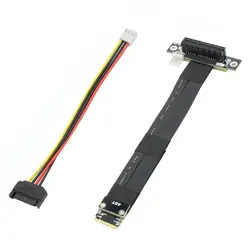 Riser PCIe x4 3,0 PCI-E 4x к M.2 NGFF NVMe M Key 2280 Riser Card Gen3.0 кабель M2 Key-M PCI-Express удлинитель 32G/bps