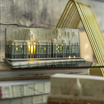 

Creative 3D Lovely Notepad Architectural Creative Paper Carving Note Memo Pad Plaid Paper Ancient Style LOVE Gift birthday Gift