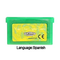 Leaf Green ESP 32 бит видеоигры картридж Консоли Карты Poke серия Английский/итальянский/немецкий/французский/испанский язык версия ЕС/США - Цвет: Leaf Green ESP