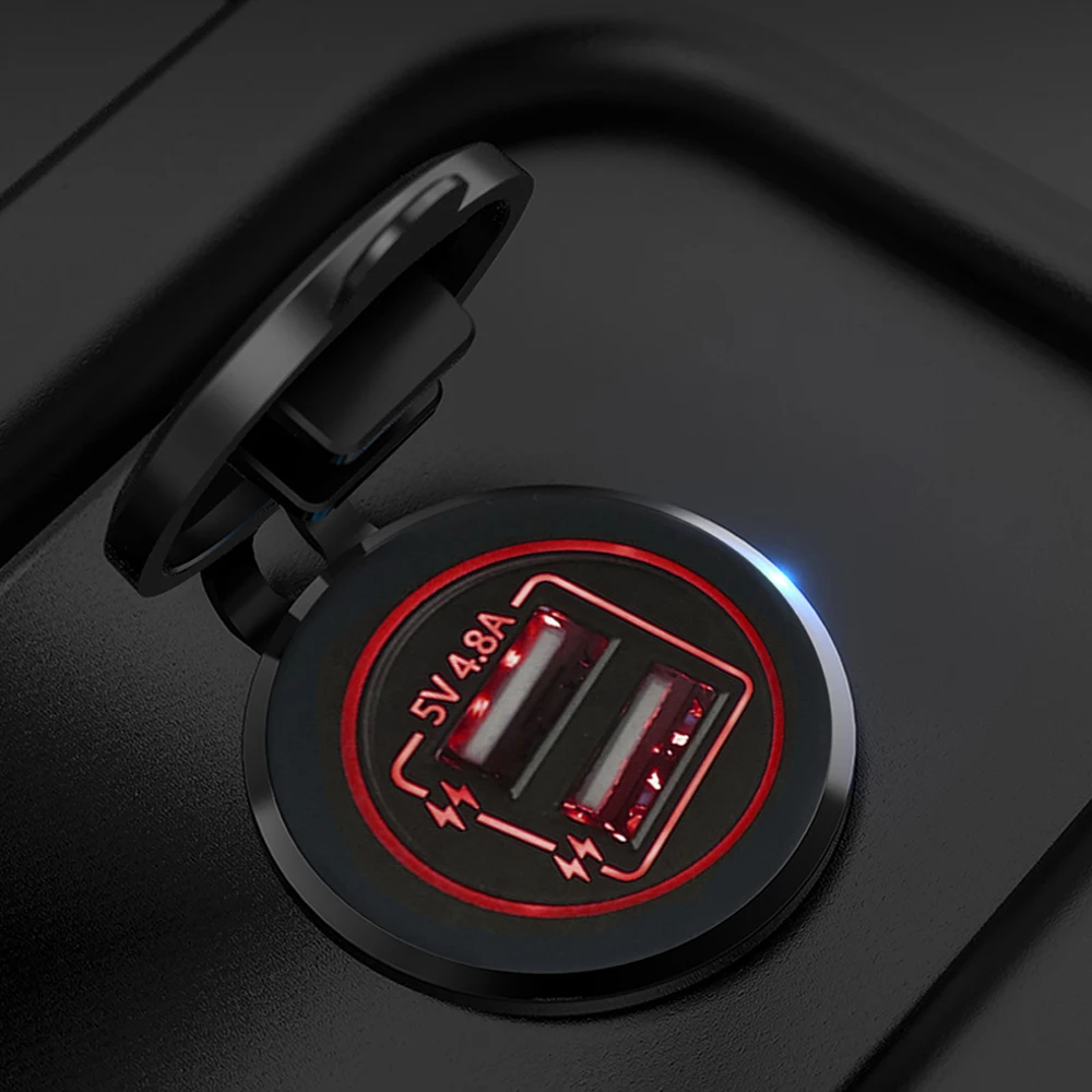 4.8A/5V Авто Зарядное устройство Напряжение Разветвитель Прикуривателя Dual USB Автомобильное зарядное устройство Зарядное устройство разъем зарядки адаптер 12 V-24 V авто аксессуары