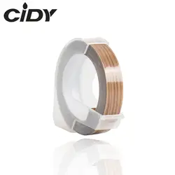 CIDY 1 шт. цвет древесины совместимый с DYMO 3D Пластик тиснение Xpress Label 9 мм * 3 м для DYMO 1610/1575 принтер MOTEX E101