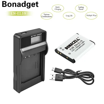 

Bonadget EN EL19 EN-EL19 Li-ion Battery LCD Charger Pack for Nikon Coolpix S33 S32 S3600 S3700 S4300 S5200 S6800 S4150 S4200