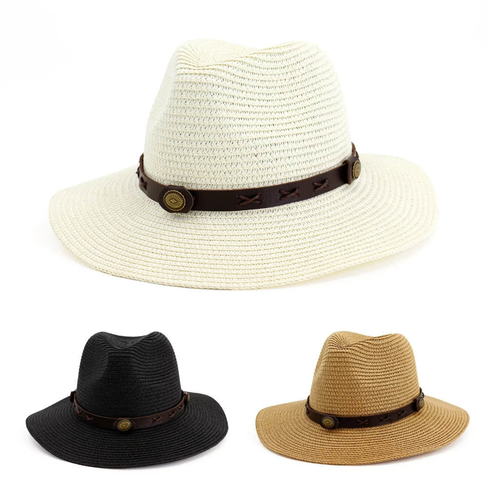 Горячая Распродажа Женская Мужская Fedora Мужская Гангстерская шляпа женская летняя пляжная шляпа соломенная шляпа-Панама