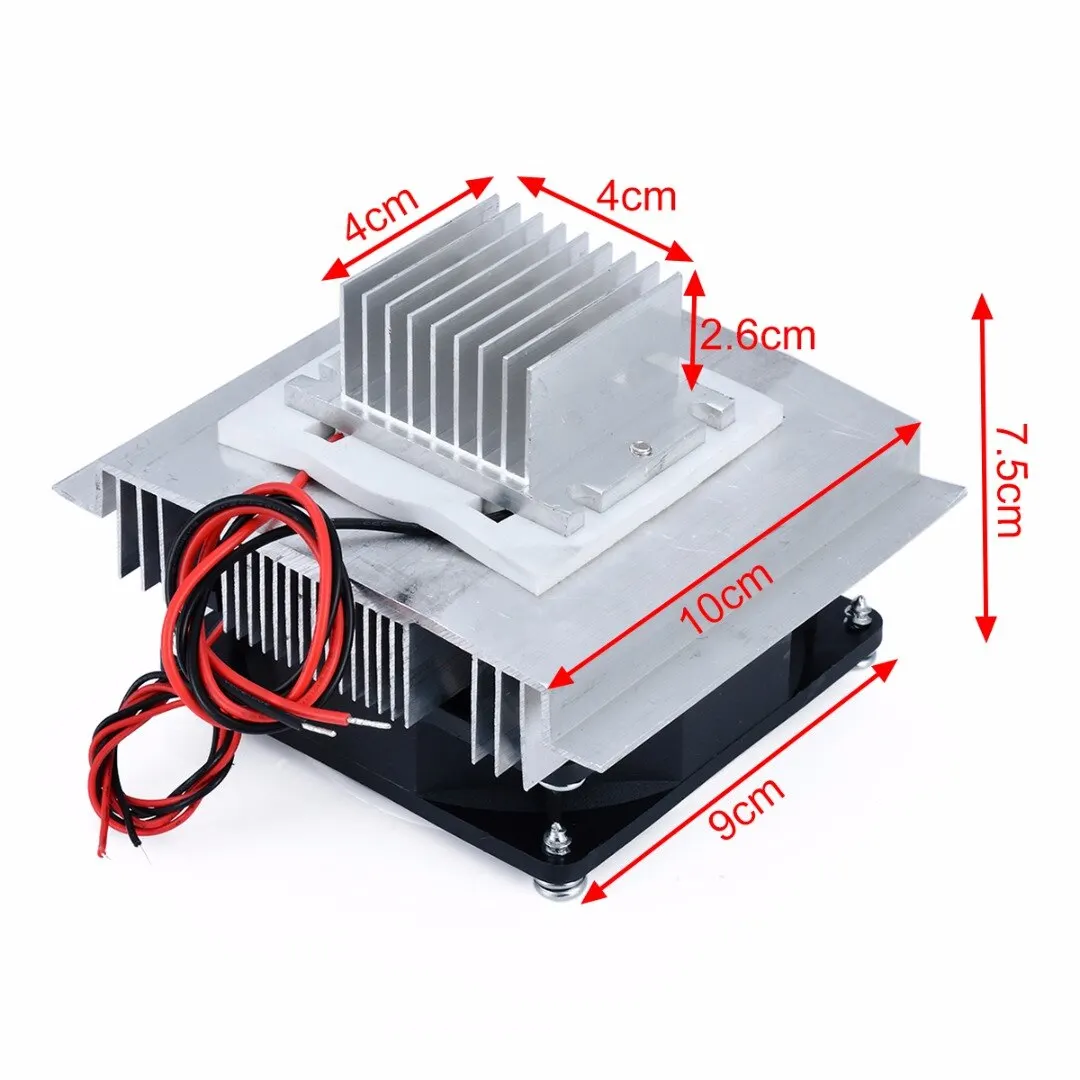 1Pcs DC 12V Metal Semiconductor Cooler DIY Kit For Refrigeration Air Conditioner System For  Instrument Parts Accessories