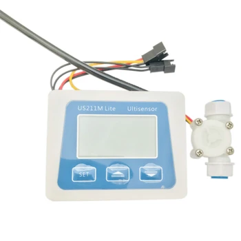 

US211M Lite USN-HS06PE 0.3-3.0L/Min Digital Flow Meter Flow Reader Compatible with All Our Hall Effect Water Flow Sensor Saie