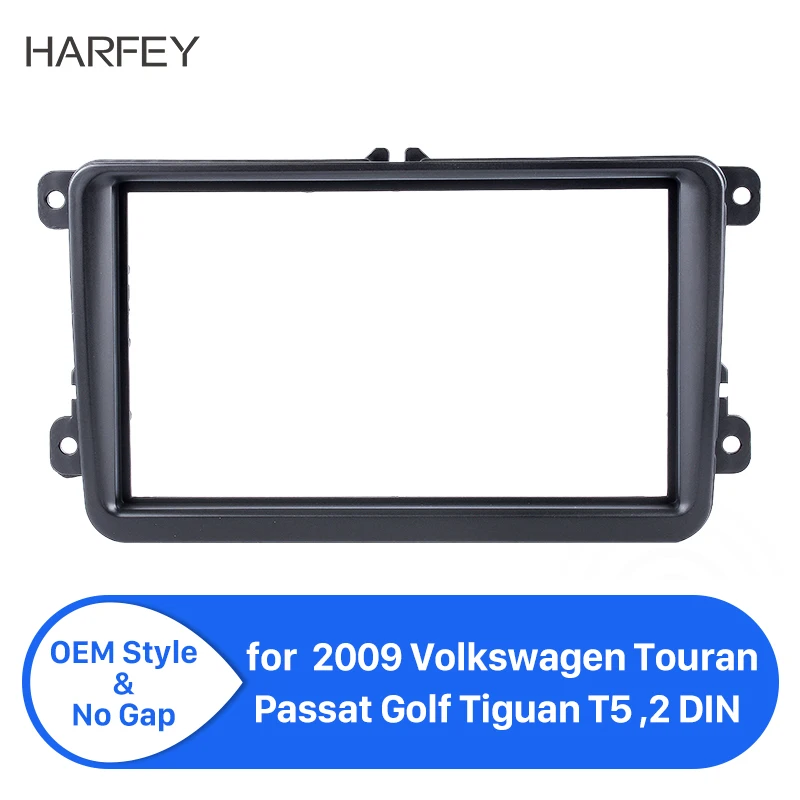 Автомобильный 2Din радио фасции gps пластина отделка комплект для Volkswagen Touran Passat Golf Tiguan T5 2009 DVD плеер панель стерео рамка Установка