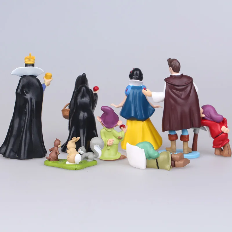 8pcs set 3-8CM Princess Snow White and the Seven Dwarfs Queen Witch Prince Figure Model Toy Game dolls (5)