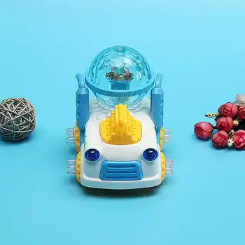 

New Arrival Kids Toy Farmer Car Electric Puzzled Plaything Fun Light Unique Spin Ball Toy Gift For Children